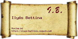 Ilyés Bettina névjegykártya